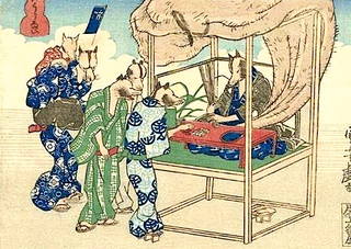Illustration for article titled The Raccoon Scrotum Monster, and Other Awful Creatures from 1800s Japanese Artwork (NSFW)